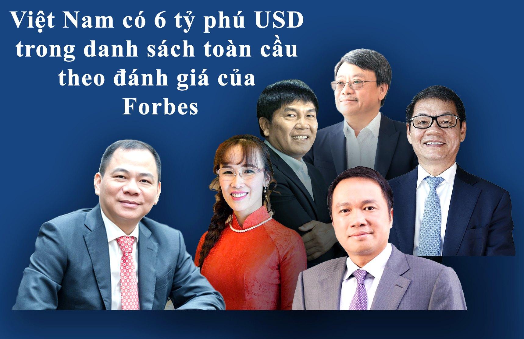 Việt Nam lần đầu tiên có 6 tỷ phú USD trên xếp hạng toàn cầu