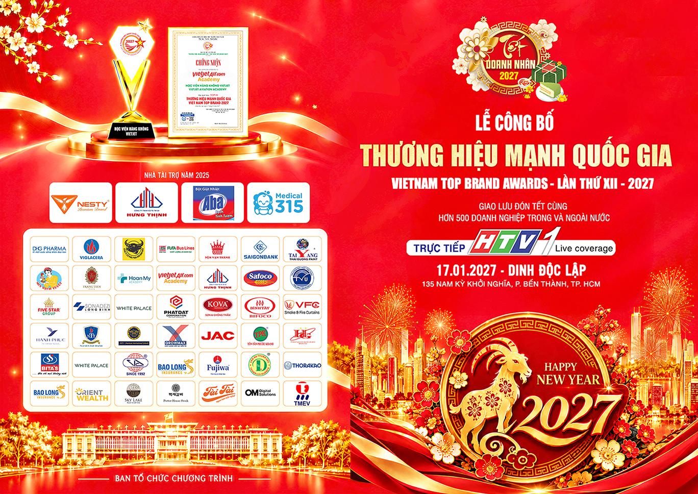 Lễ công bố “Thương hiệu mạnh Quốc gia 2027